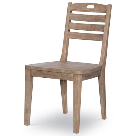 Casual Slat-Back Desk Chair